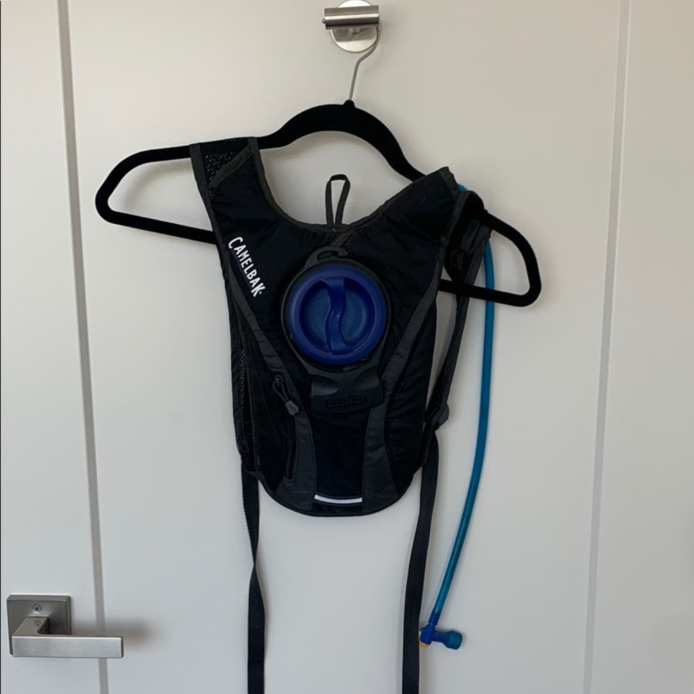 CamelBak Black Hydration Backpack with Blue Tube